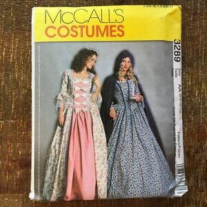 McCalls Sewing Pattern 3289 Misses Costume Colonial 18th Century 6-12 UNCUT